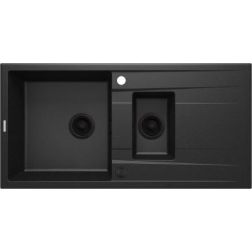 Chiuvetă din granit, 1,5-cuve cu picurător, Eridan, ZQE_G513