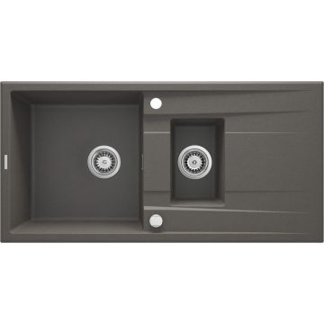 Chiuvetă din granit, 1,5-cuve cu picurător, Eridan, ZQE_T513