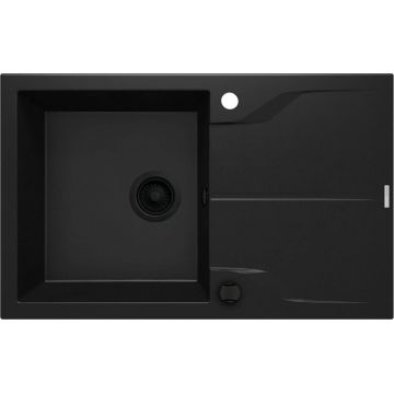 Chiuvetă din granit, 1-cuvă cu picurător - montare încastrată la nivel, Andante Flush, ZQN_N11F