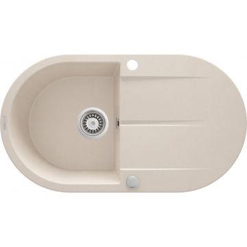 Chiuvetă din granit, 1-cuvă cu picurător, Piva, ZQI_511B