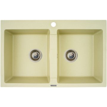Set Chiuveta bucatarie granit SPARTA 2B + Baterie OSSIA Wanilia