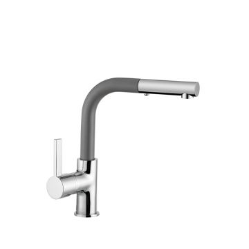 Baterie bucatarie Celesta Cosmo 1010006  monocomanda  pipa extractibila  perlator cu doua functii  cromat/gri grafit