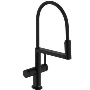 Baterie bucatarie Hansgrohe Talis Select M54 PowderSpray 3jet  Semi-Pro  negru mat