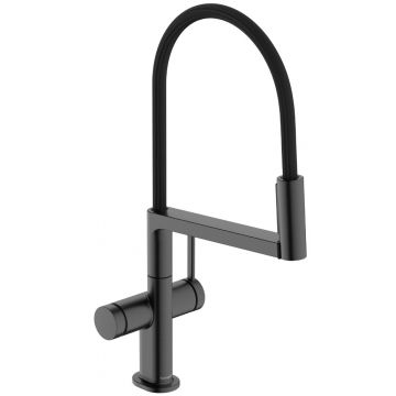 Baterie bucatarie Hansgrohe Talis Select M54 PowderSpray 3jet  Semi-Pro  negru periat