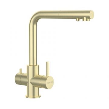 Baterie Schock Vitus cu dus extractibil - Culoare white gold