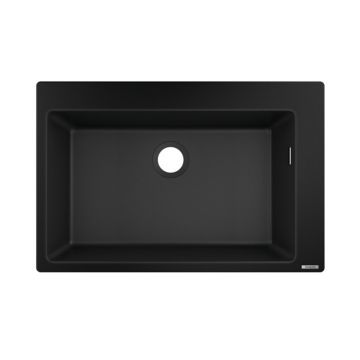 Chiuvetă bucătărie Hansgrohe, S510-F660 SilicaTec, 77 cm, negru grafit, 43313170