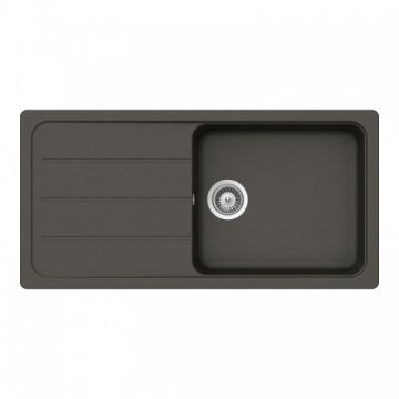 Chiuveta bucatarie Schock FORMHAUS D-100L + cos scurgere ajustabil cadou - Culoare asphalt