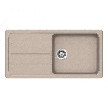 Chiuveta bucatarie Schock FORMHAUS D-100L + cos scurgere ajustabil cadou - Culoare Sabbia