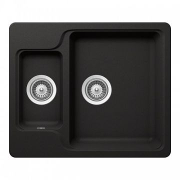 Chiuveta bucatarie Schock Manhattan N-150 + cos scurgere ajustabil cadou - Culoare Nero