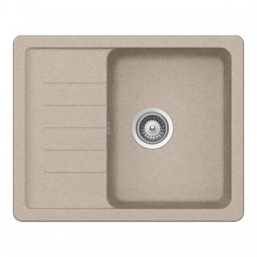 Chiuveta bucatarie Schock Pinedo D-100XS + cos scurgere ajustabil cadou - Culoare Sabbia