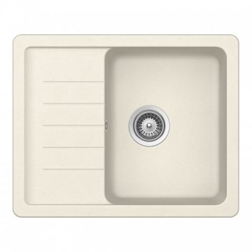 Chiuveta bucatarie Schock Pinedo D-100XS + cos scurgere ajustabil cadou - Culoare Vanilla