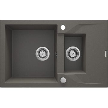 Chiuvetă din granit, 1,5-cuve cu picurător, Andante, ZQN_T513