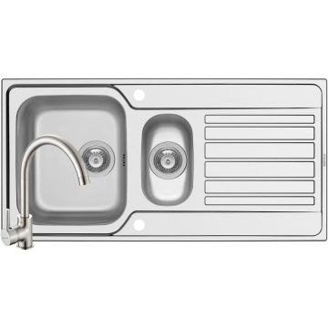 Chiuveta Fedra Extra 100 SM si Baterie Bello Crom Inox