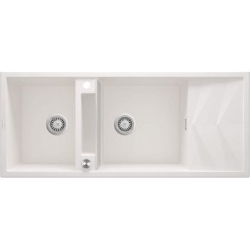 Chiuvetă magnetică din granit, 2-cuve cu picurător, Magnetic, ZRM_A213
