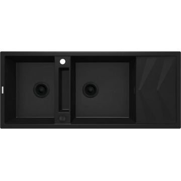 Chiuvetă magnetică din granit, 2-cuve cu picurător, Magnetic, ZRM_N213