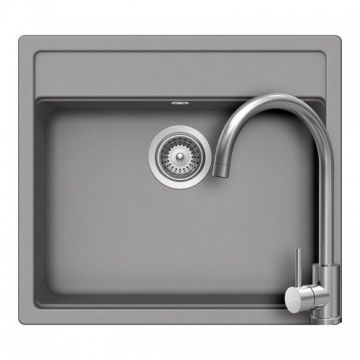 Set chiuveta bucatarie Schock Nemo N-100 + baterie Schock Prima - Culoare croma schock