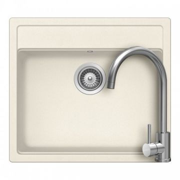 Set chiuveta bucatarie Schock Nemo N-100 + baterie Schock Prima - Culoare Vanilla