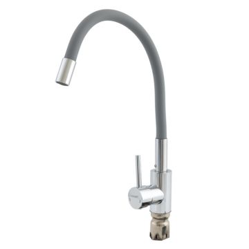 Baterie bucatarie cu dus flexibil CHAMPION SUS-011 CHROME REFL.GRAY