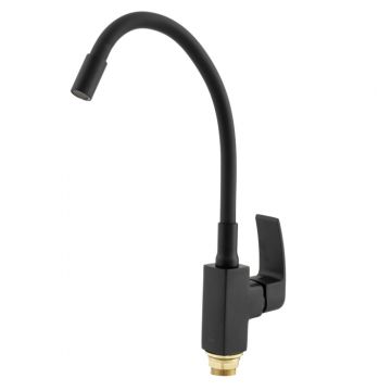 Baterie bucatarie cu dus flexibil MIXXUS MAGNUM 011 (NUT) BLACK REFL.