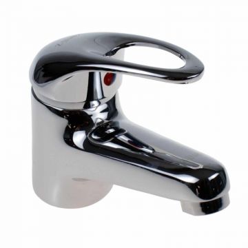 Baterie pentru Lavoar, Monocomanda cu Ventil, Cartus Ceramic 40 mm, Inox