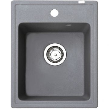 Chiuveta Bucatarie Granit xQuadro 40 400 x 500MM Sifon 90MM Grafit