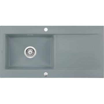 Chiuvetă ceramică, 1-cuvă cu picurător, Sabor, ZCB_3113 Chiuvetă ceramică, 1-cuvă cu picurător, Sabor, ZCB_3113
