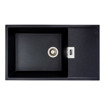 Chiuveta de bucatarie Elefant Premium Diamond Negru metalic, 856x500mm