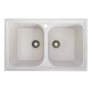 Chiuveta de bucatarie Elefant Premium Equatoria, Alb, 785x490 mm