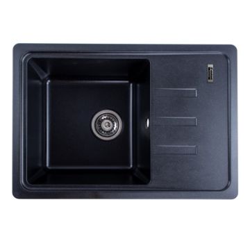 Chiuveta de bucatarie Elefant Premium Liana , Negru metalic , 430x620 mm