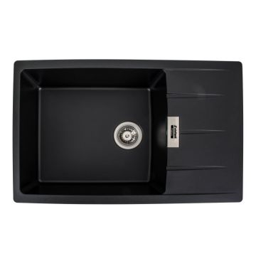 Chiuveta de bucatarie Elefant Premium Roma Negru metalic, 775x500 mm