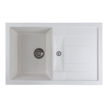 Chiuveta de bucatarie Elefant Premium Troya 7850 , Alb 776x496 mm