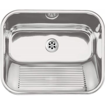 Chiuvetă de serviciu, 1-cuvă - cu montare încastrată sau pe perete, , ZYK_0100