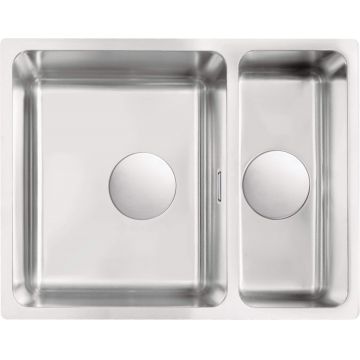 Chiuvetă din inox, 1,5-cuve, montare sub blat, Egeria, ZPE_050C