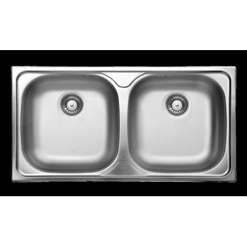 Chiuvetă din inox, 2-cuve, Xylo, ZEX_0203