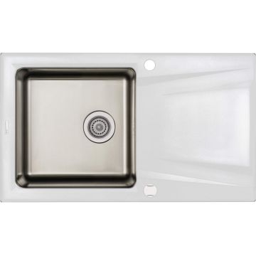 Chiuvetă granit-inox, 1-cuvă cu picurător, Prime, ZSR_A113 Chiuvetă granit-inox, 1-cuvă cu picurător, Prime, ZSR_A113