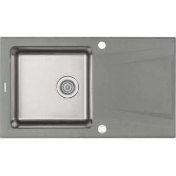 Chiuvetă granit-inox, 1-cuvă cu picurător, Prime, ZSR_S113 Chiuvetă granit-inox, 1-cuvă cu picurător, Prime, ZSR_S113