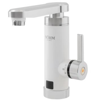Robinet electric BOHM, 3000W, Afisaj digital, Pipa rotativa tip L, Temperatura maxima 60  C, Alb Robinet electric BOHM, 3000W, Afisaj digital, Pipa rotativa tip L, Temperatura maxima 60  C, Alb