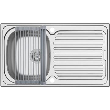 Set Chiuveta Aurora 1B1D SM si Roll Up Argintiu Set Chiuveta Aurora 1B1D SM si Roll Up Argintiu