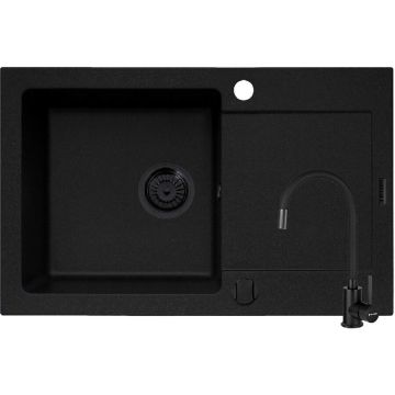 Set Chiuveta Pyragranite Mido 79 si Baterie Flessi Volcano Set Chiuveta Pyragranite Mido 79 si Baterie Flessi Volcano