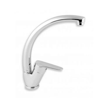 Baterie bucatarie, Ferro, Titania Iris New, tip lebada, pipa mobila, crom