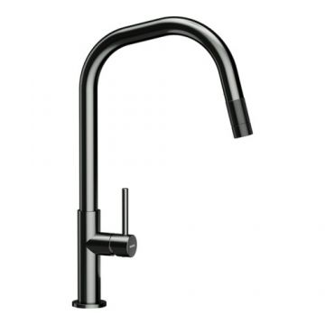 Baterie bucatarie Schock Talinos cu dus extractibil - Culoare gunmetal