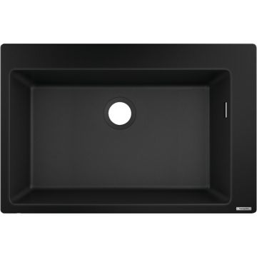 Chiuveta compozit Hansgrohe S51 SilicaTec negru grafit 77x51 cm