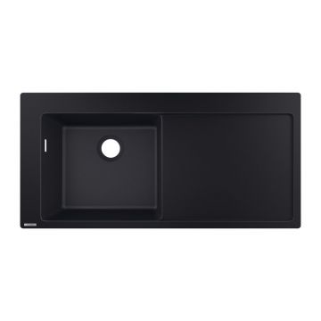 Chiuveta compozit Hansgrohe S51 SilicaTec negru grafit stanga 105x51 cm
