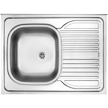 Chiuveta Deante Tango inox satinat cu cuva orientata pe stanga 80x60 cm