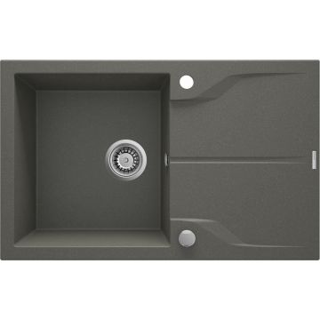 Chiuveta granit Deante Andante 1 cuva cu picurator 49x78 cm antracit