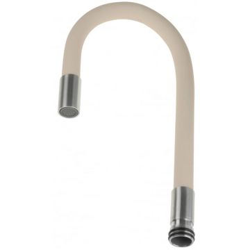 Pipa flexibila pentru baterie bucatarie, bej inox,  Deante Luno