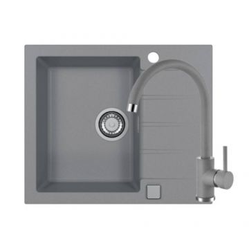 Set chiuveta Alveus Cadit 10 cu baterie Jana, gri - Dimensiune 32.5 x 42.5 x 19.8 cm