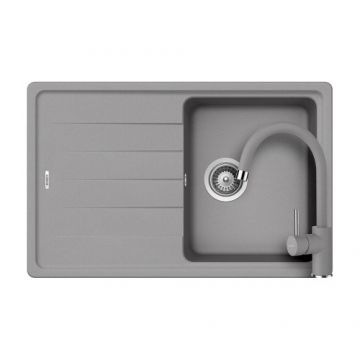 Set chiuveta bucatarie Schock Element D-100S + baterie bucatarie Schock Plutos - Culoare croma schock