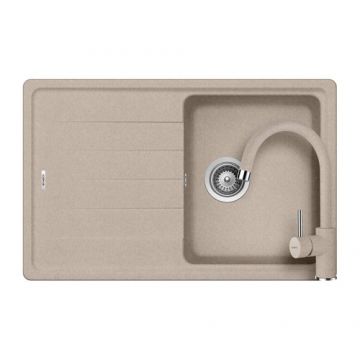 Set chiuveta bucatarie Schock Element D-100S + baterie bucatarie Schock Plutos - Culoare Sabbia schock