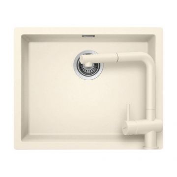 Set chiuveta bucatarie Schock Kaia N-100L + baterie bucatarie Schock Epos Extensibil - Culoare magnoliaa